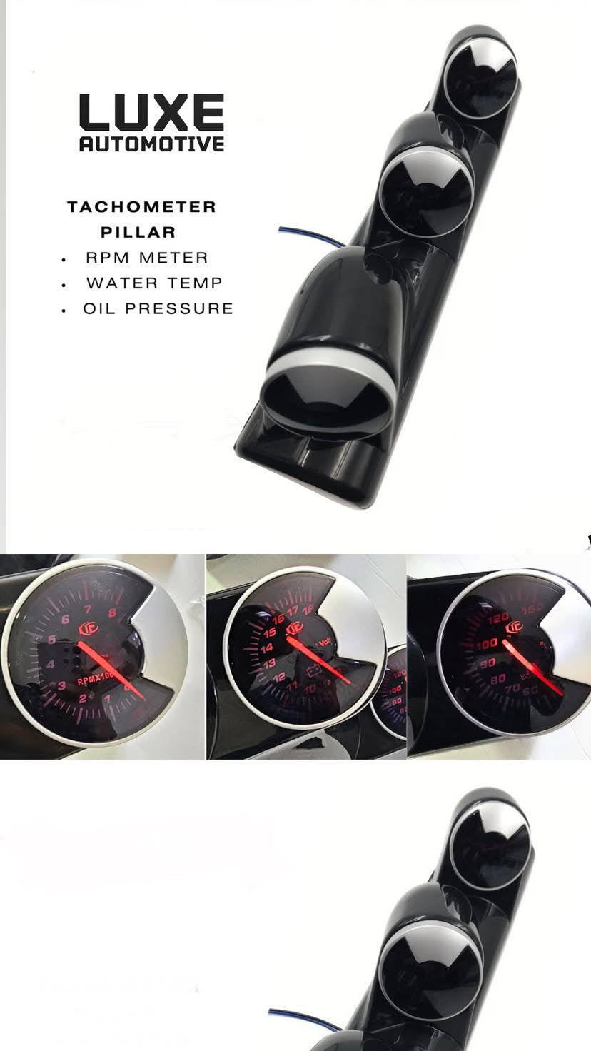 HKS Pillar Meter Gauge (RPM, Water Temperature & Battery Voltage)