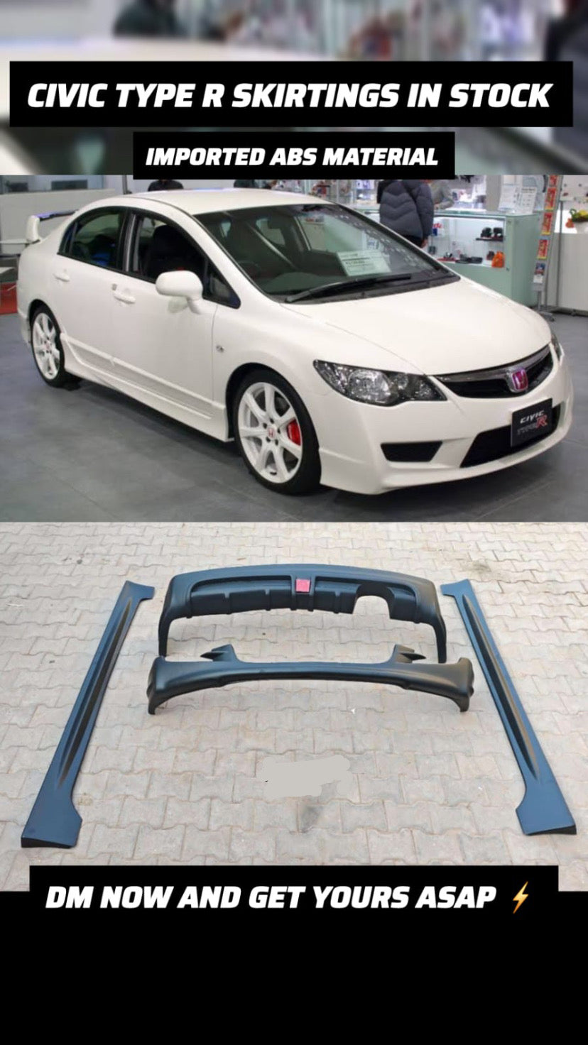 Honda Civic Sedan 2016-2020 Body Kit Skirtings R Type