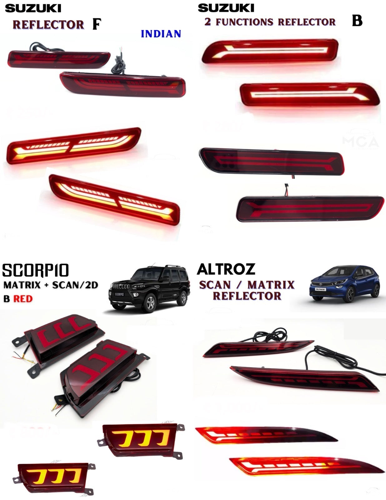 Rear Reflector Available for All Cars Matrix Function