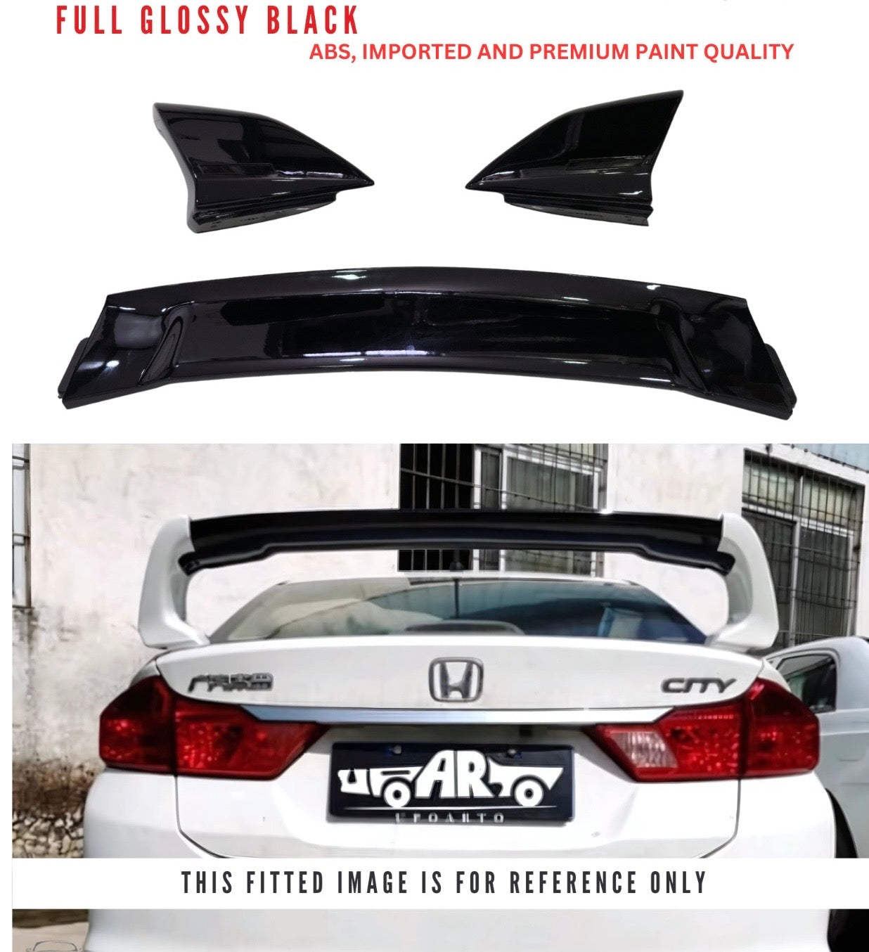HONDA CITY 2014-2019 FD2
STYLE REAR SPOILER
