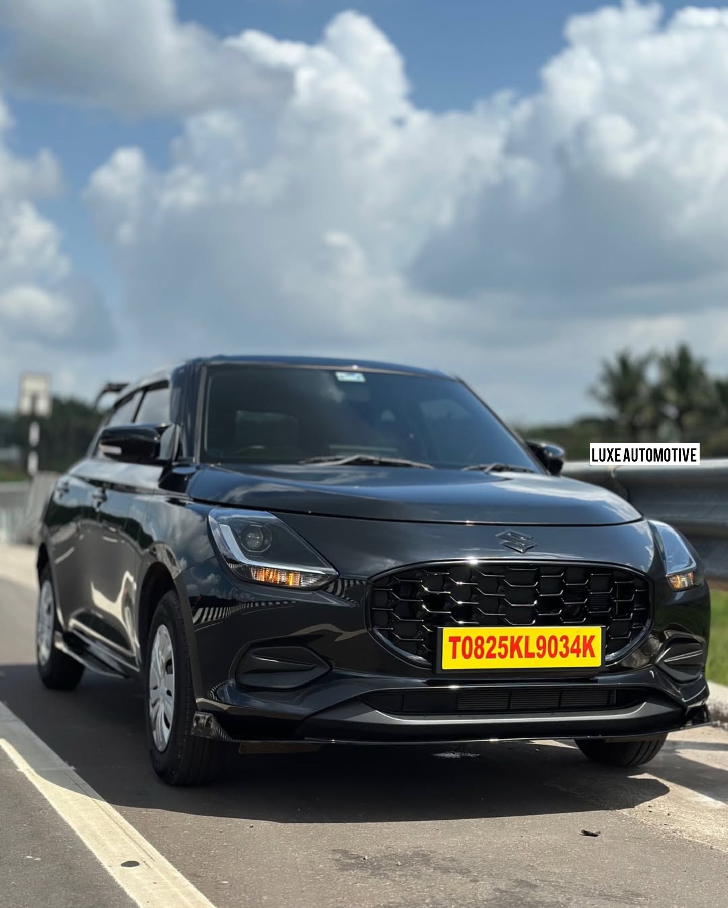 ABS MONSTER Roof Spoiler for Maruti Suzuki Swift 2023+ Color - Glossy BLACK, Drilling Required