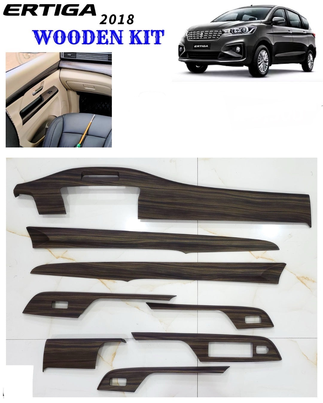 Ertiga Wooden Interior Kit