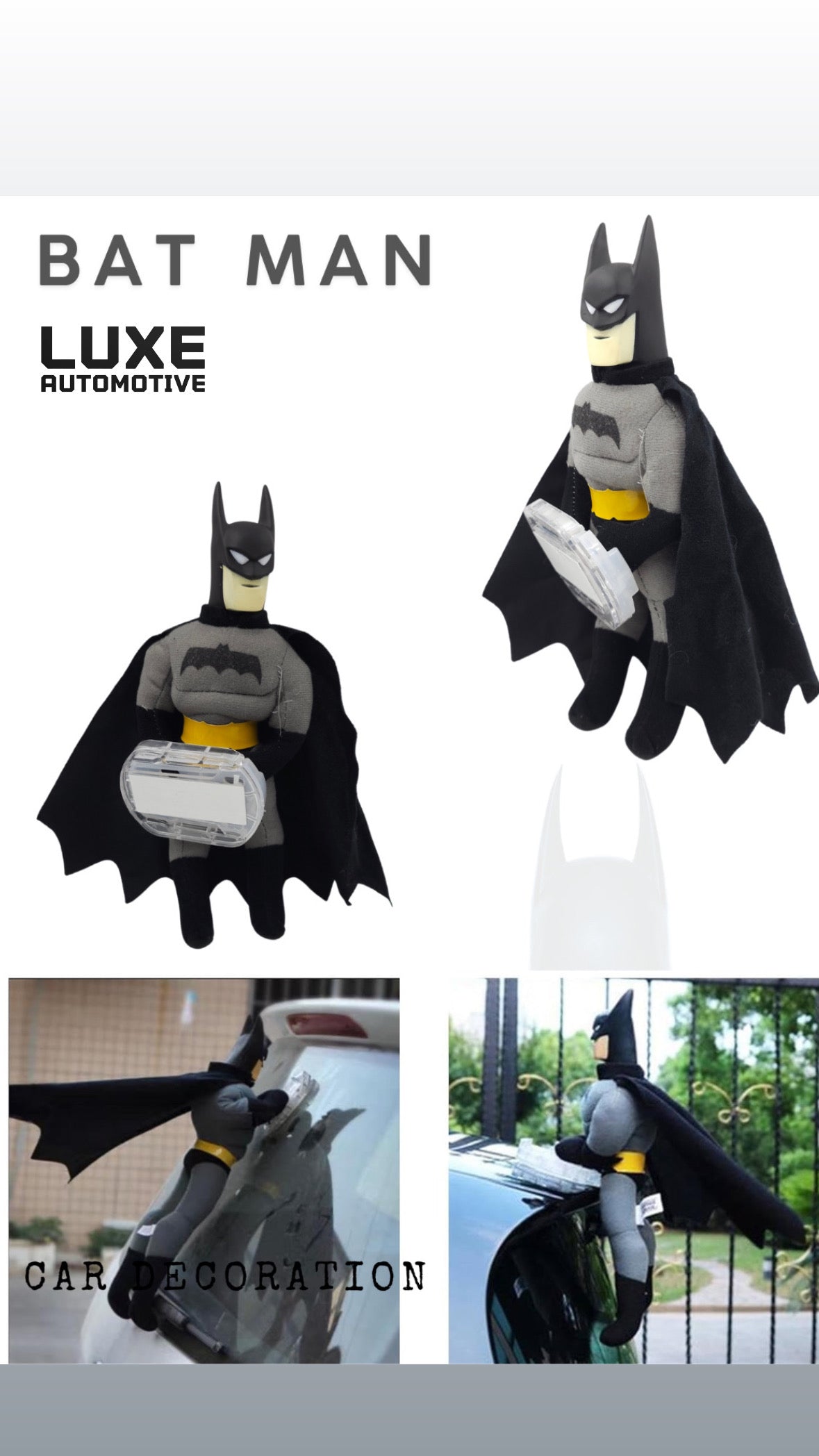 Spider-Man, Super-Man, Bat-Man 3D Car Roof Decoration Exterior Accessory Decorative/Car Interior Idol