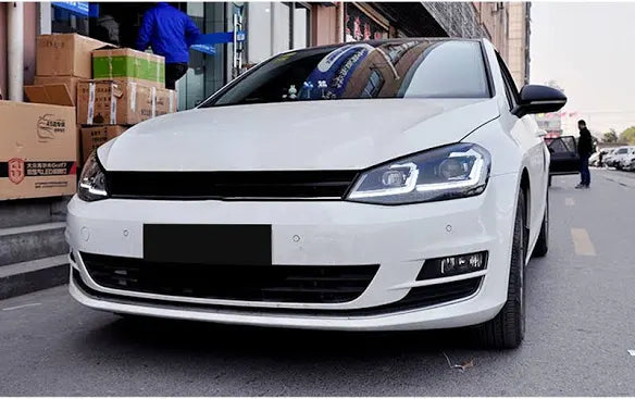 1) VW Golf 7 MK7 LED Headlight Golf7.5 R LINE Design DRL Hid Dynamic Signal Head lamp light Bi Xenon Beam