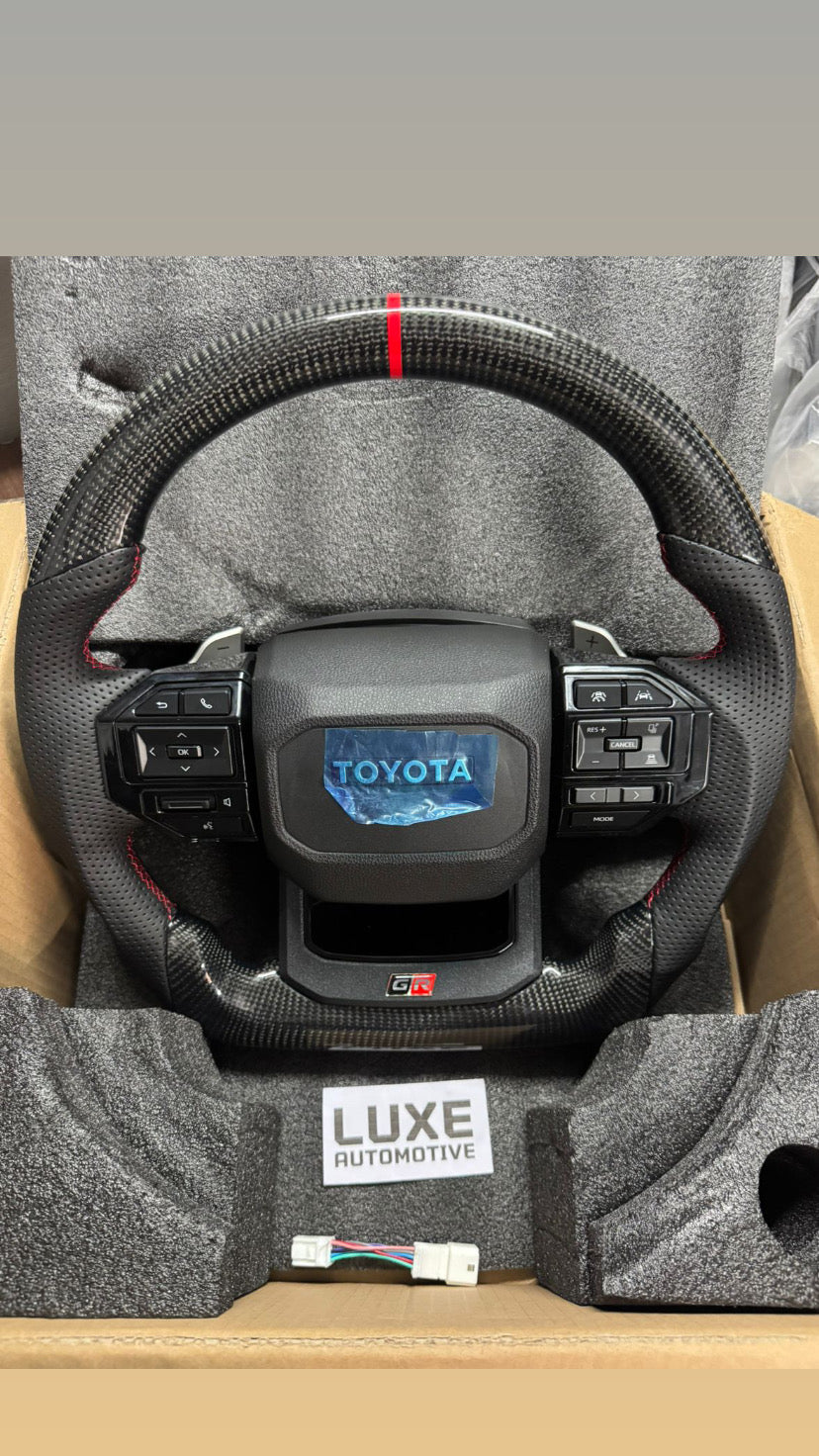 Toyota Land Cruiser Prado LC-250 Steering Wheel | Carbon Fiber Finish