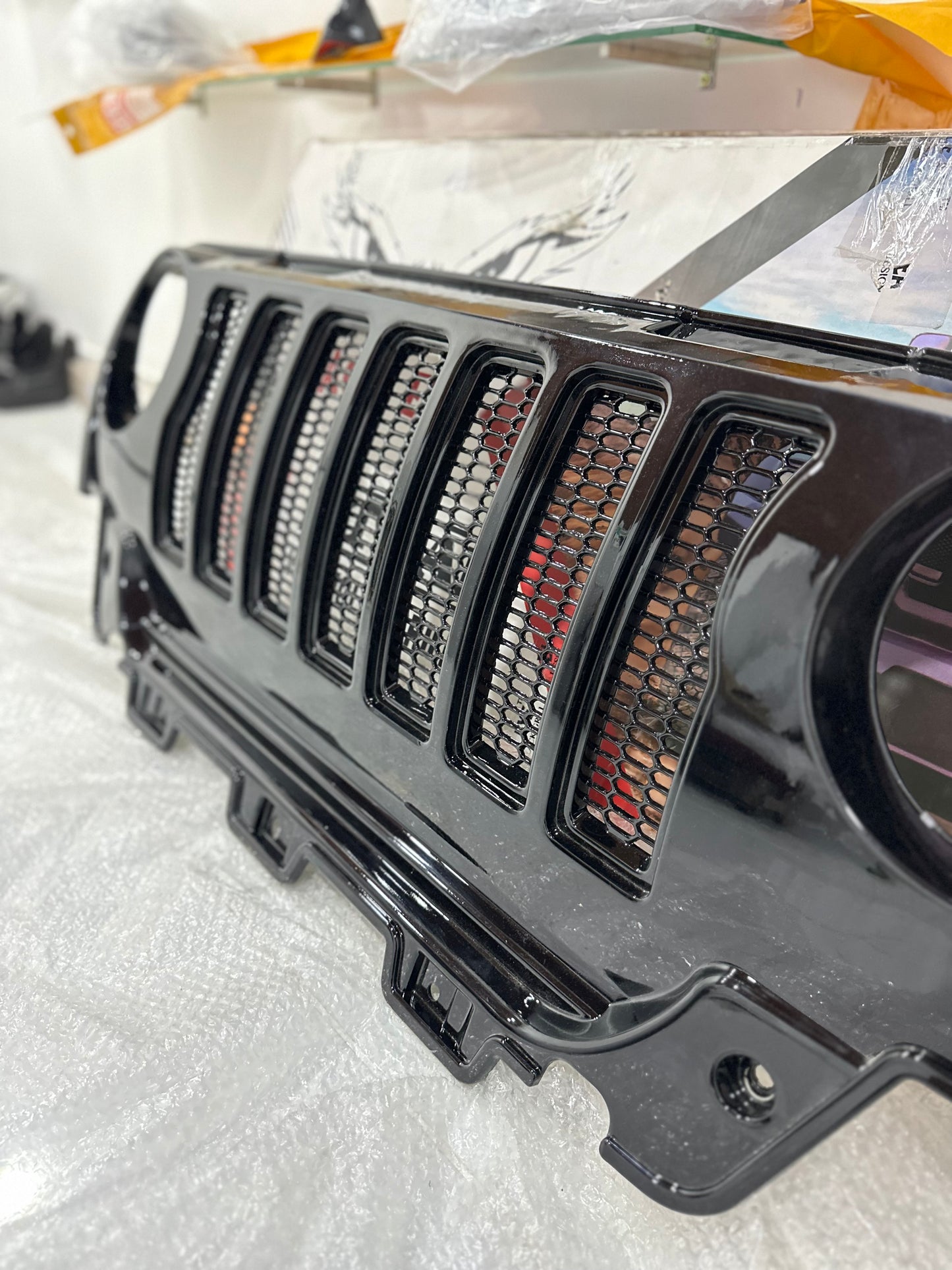 Thar ROXX Front Grill 7 Slot Black Wrangler Style ABS Grill