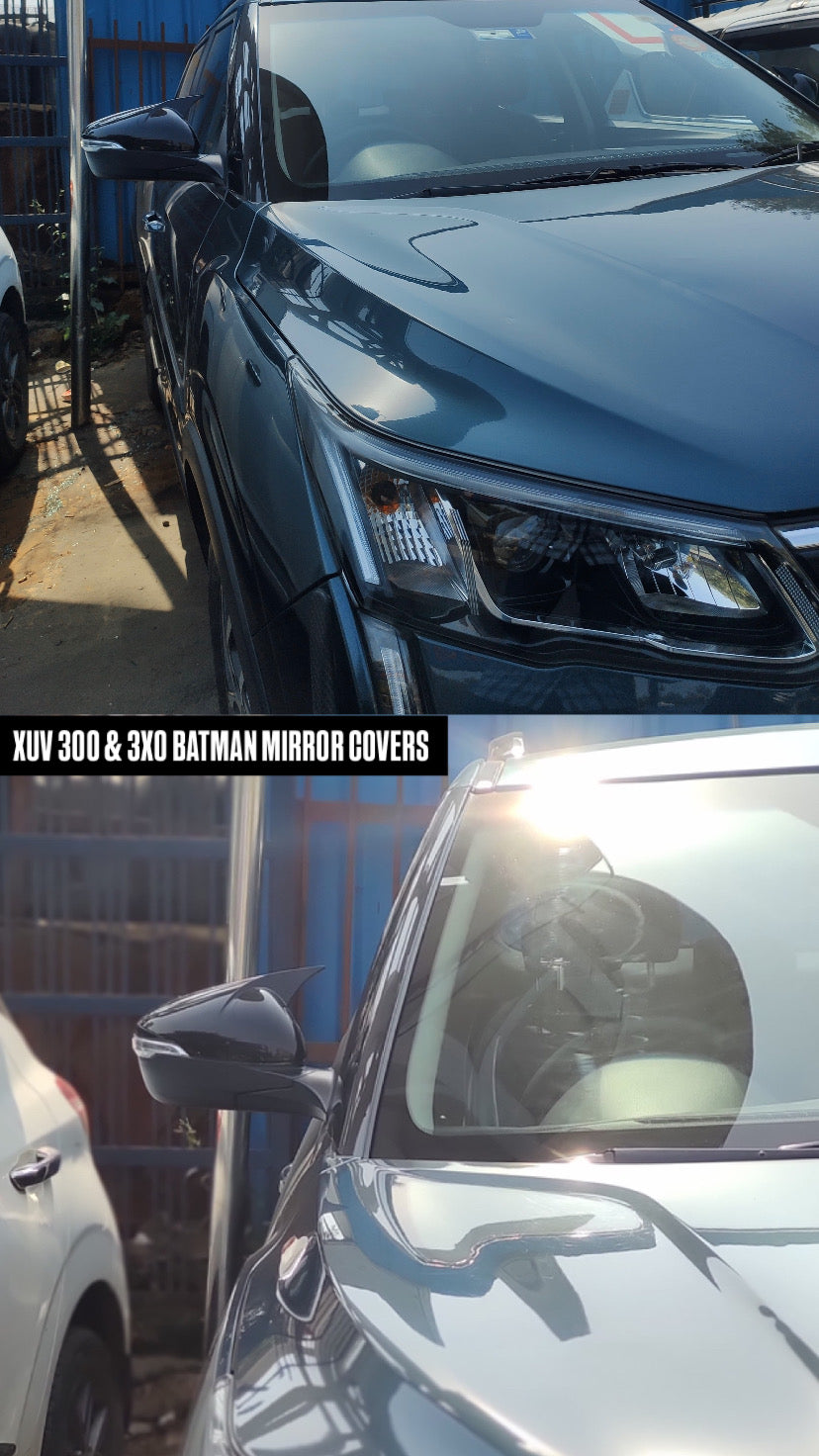 Mahindra XUV 300 & 3XO Batman Mirror Caps | Set of 2 Pieces