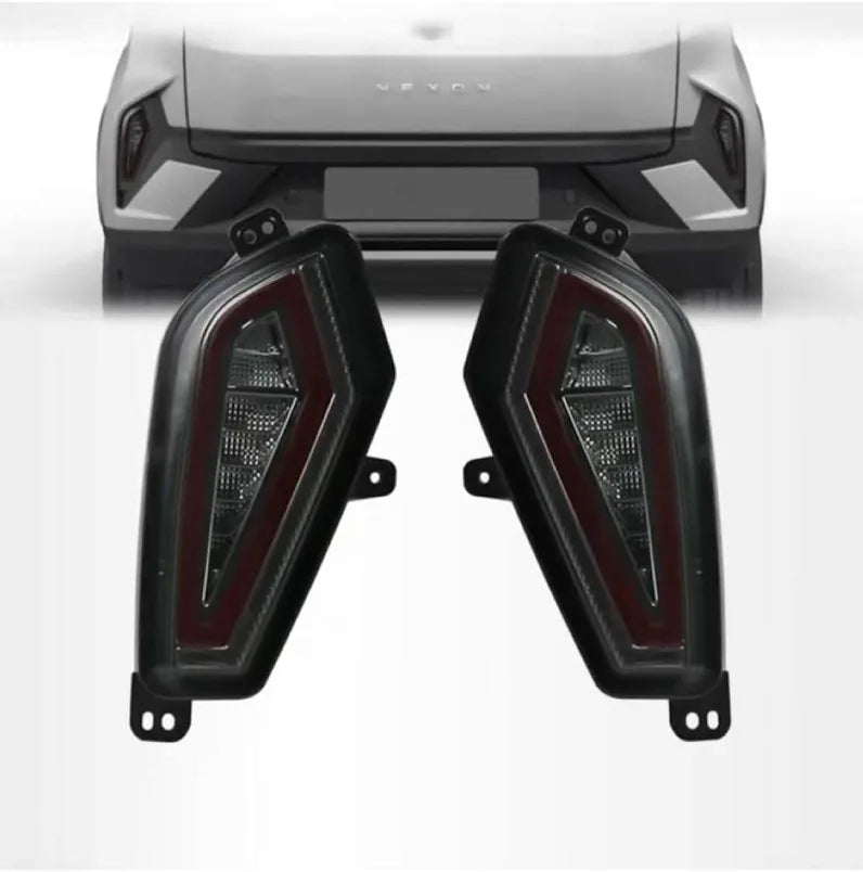 Rear Bumper Led Reflector Imported with running matrix yellow Indicator,Scan function & reverse Light compatible for Nexon 2023 24 25/CURVV