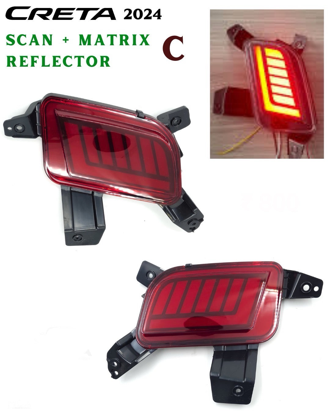 Hyundai Creta (2024) LED Bumper Reflector Lights