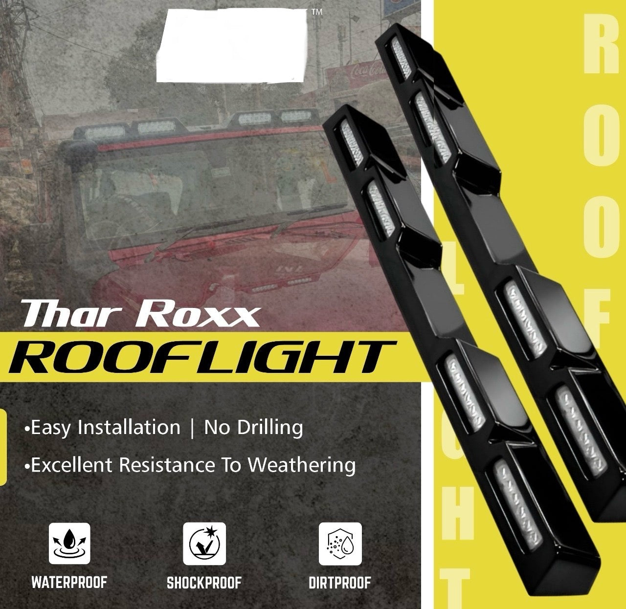 Defender Style Roof Light For Mahindra Thar Roxx 2024 Onwards
