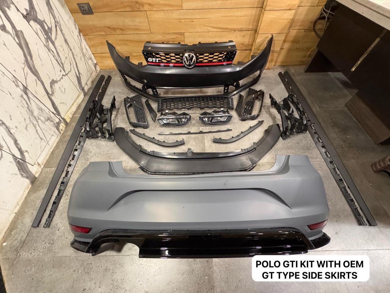 Polo (2010-2020) GTI Body Kit With Side Skirts Without Paint | Aftermarket ABS