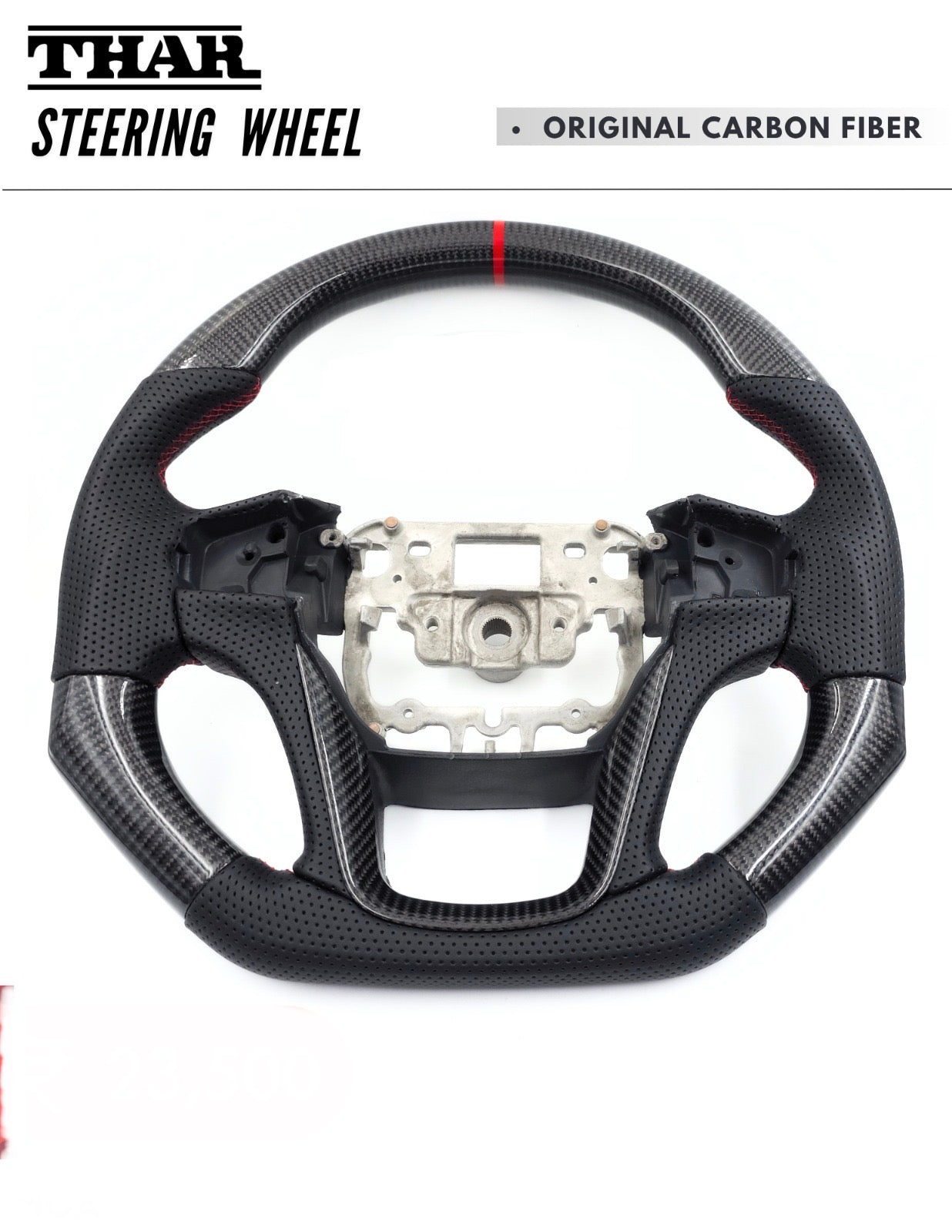 Flat Bottom Carbon Fiber Steering For Mahindra Thar