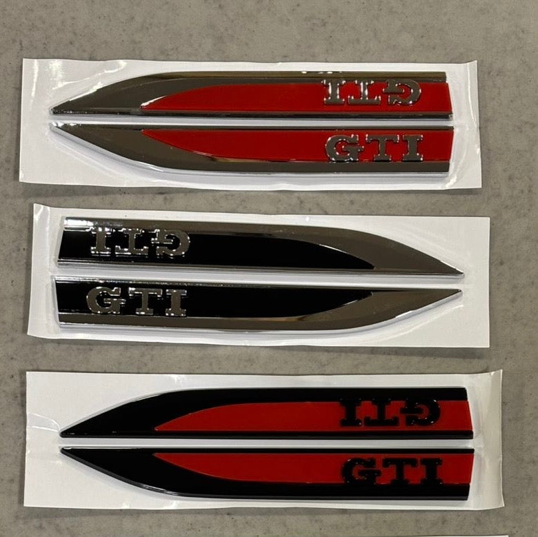 Volkswagen Polo GTI Fender Stickers | Aluminium Badge Set