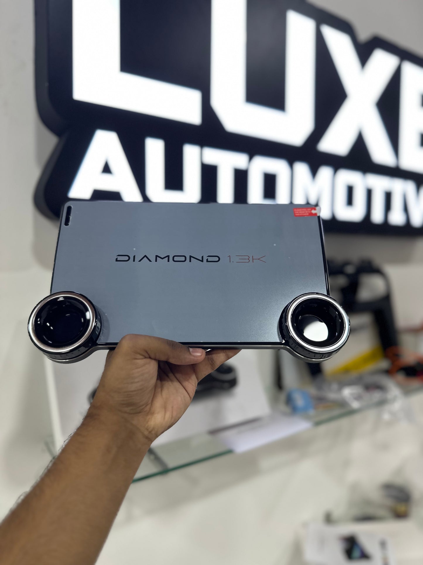 Diamond 1.3k Dual Knob 4GB RAM+64GB ROM Android Stereo Quadcore Processor DSP Sound QLED 10.1 inch Display Wireless CarPlay Wireless Android Auto