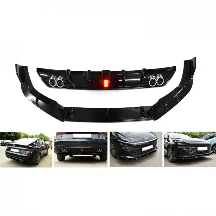 Hyundai Verna 2023 Onwards Front and Rear Bumper Diffuser