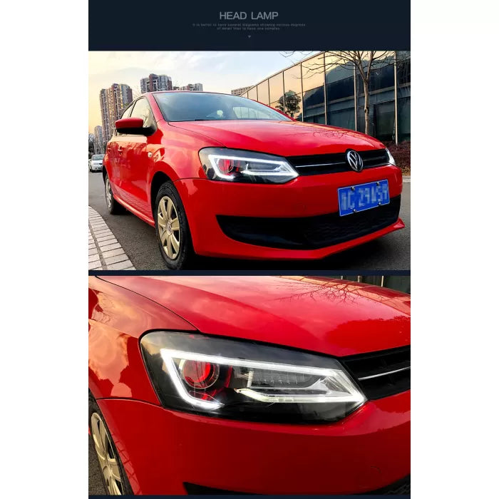 Volkswagen Polo Modified Headlight with Drl and Projector Lamp (Set of 2Pcs)