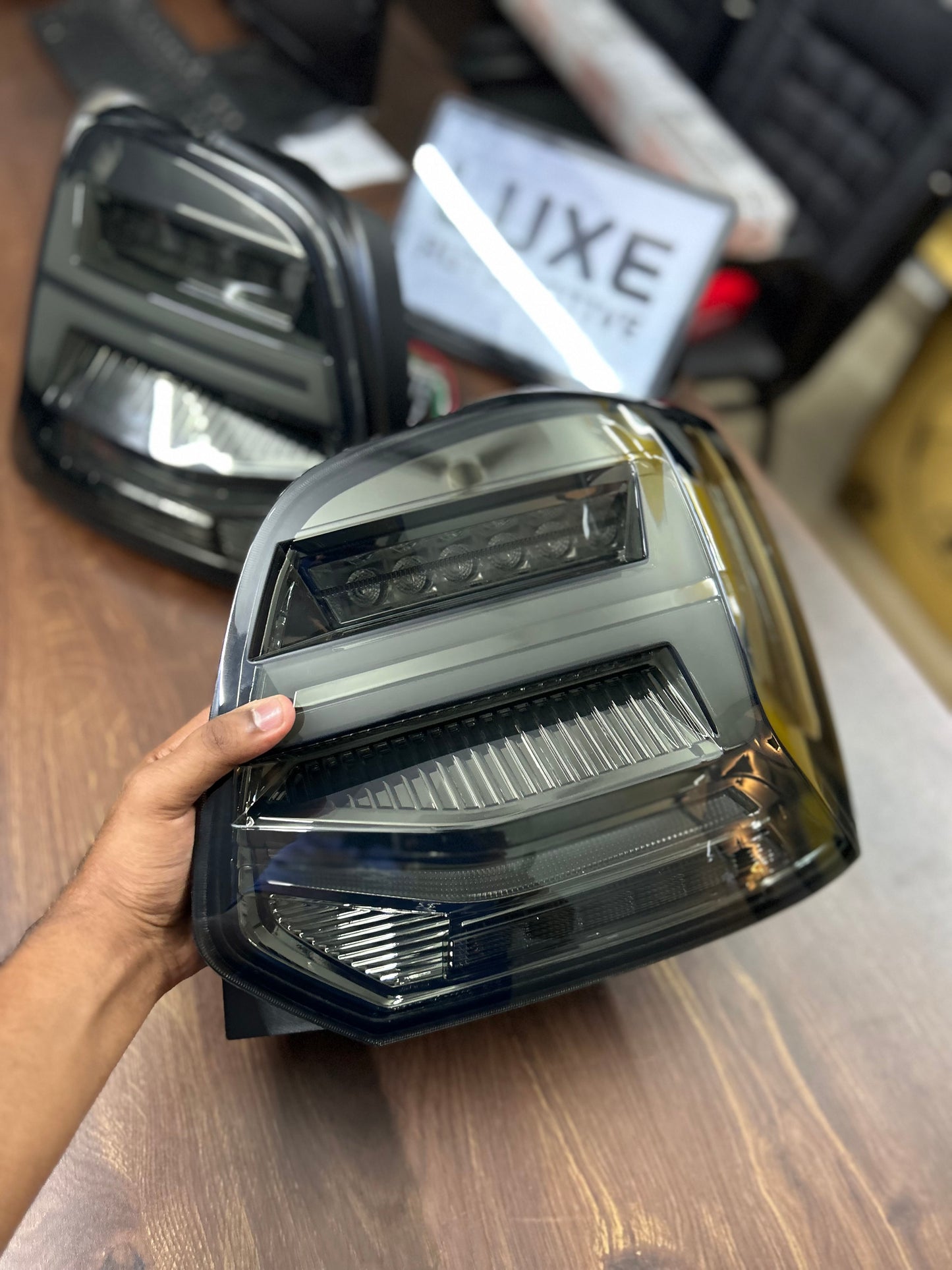 1) Polo Taillight Q2 Style Smoked Lense All Led With Matirx Indicators Oem Fit Plug & Play For Car