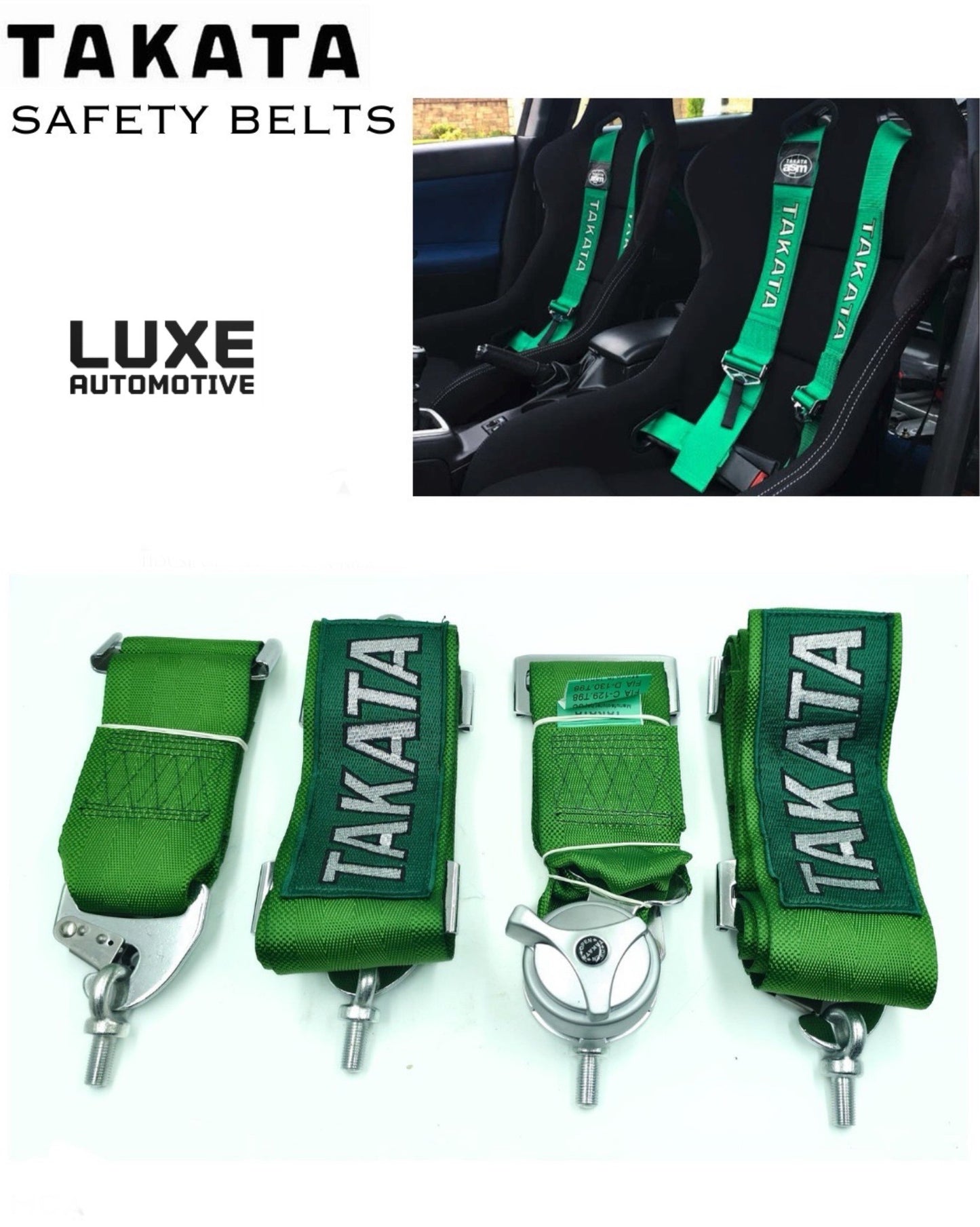 TAKATA safety belt | Black ,Red, Green