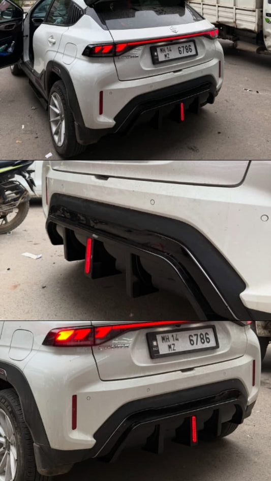 Suzuki V2 Fronx Rear Bumper Diffuser with Sporty Brake Light