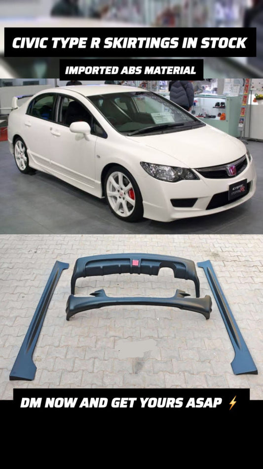 Honda Civic Sedan 2016-2020 Body Kit Skirtings R Type