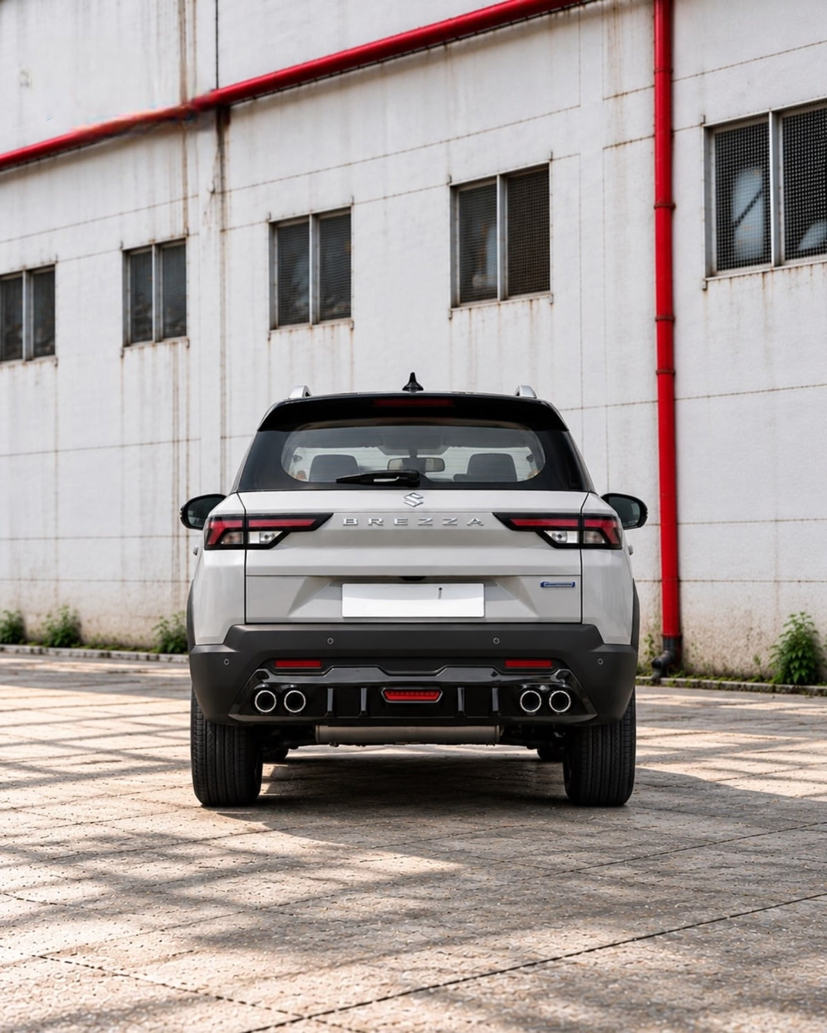 Suzuki Brezza Rear Diffuser Dummy Exhaust Tips | 2022+