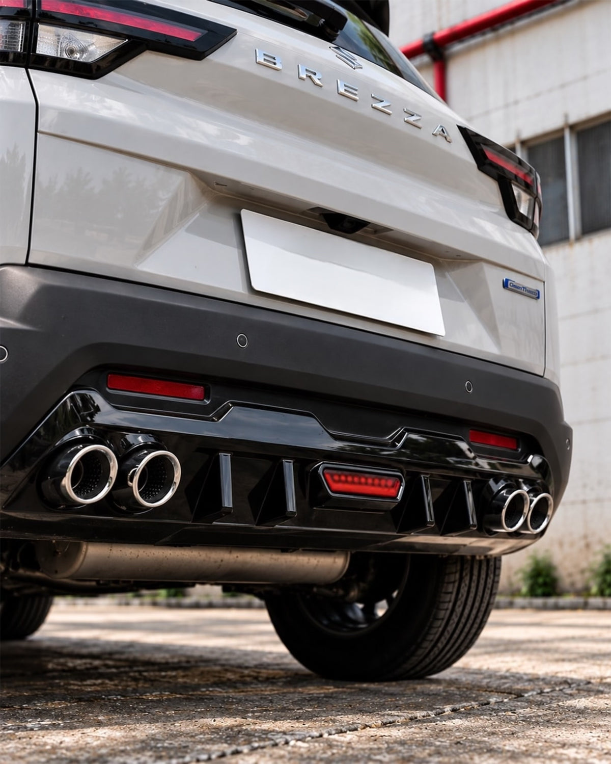 Suzuki Brezza Rear Diffuser Dummy Exhaust Tips | 2022+