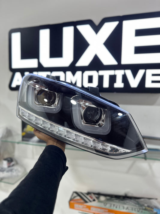Polo UU Style Silver Line Projector Headlights | Aftermarket