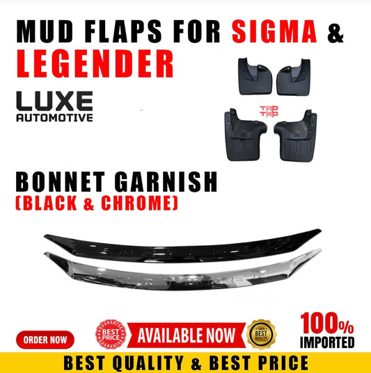 Fortuner Legender Hood Garnish & Mud Flaps (set of 4)