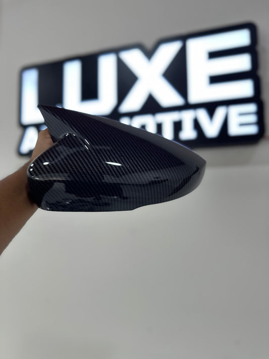 Batman-Style Mirror Covers For Polo, Vento, Ameo And Rapid (Inbuilt Indicator Mirrors Only)