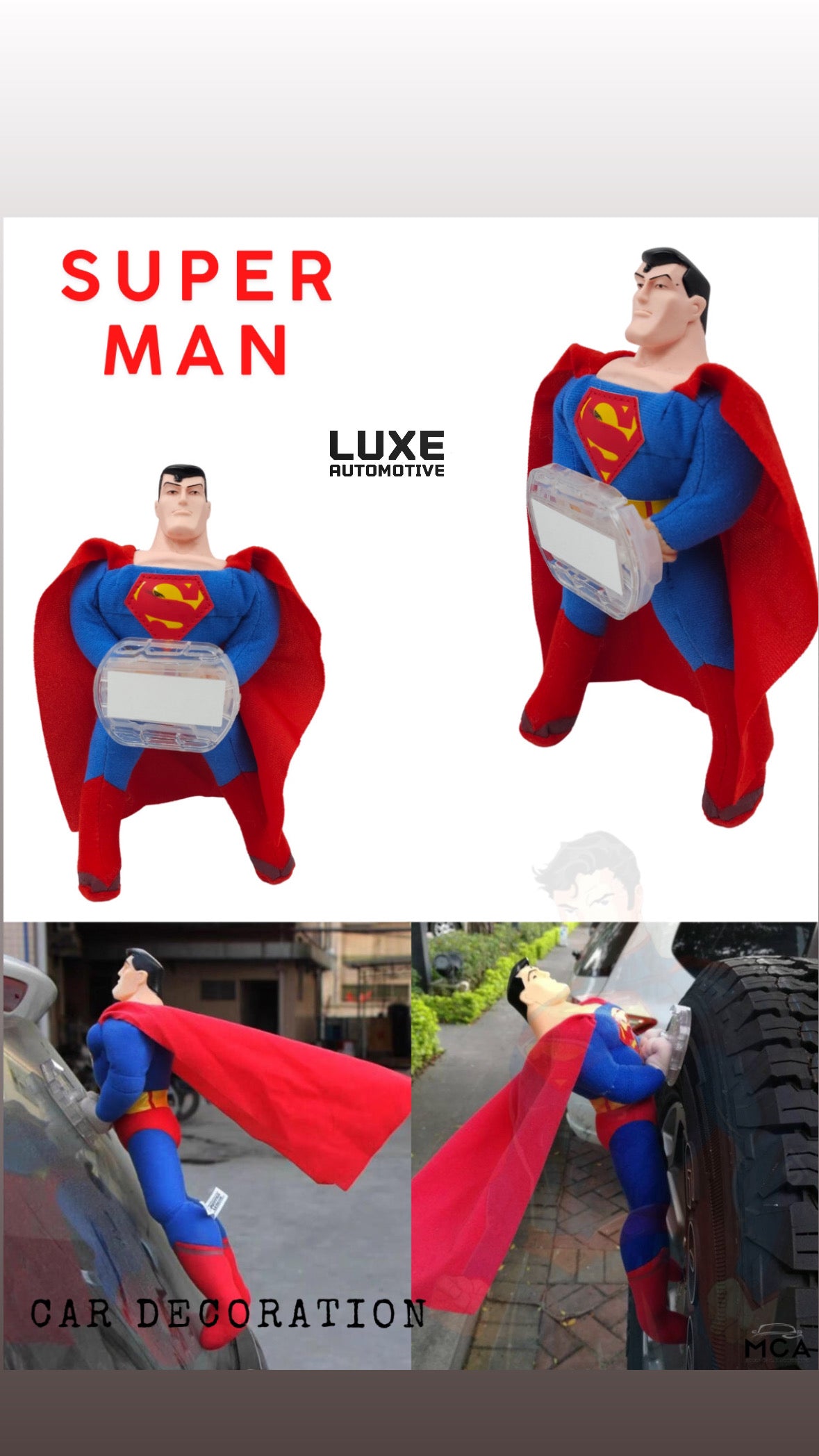 Spider-Man, Super-Man, Bat-Man 3D Car Roof Decoration Exterior Accessory Decorative/Car Interior Idol
