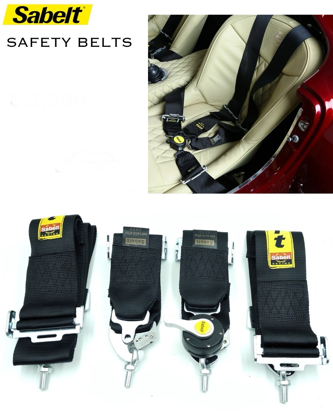 Universal 4 Point Sparco Racing Seat Belt Harness