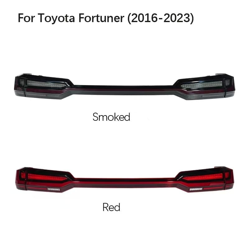 Toyota Fortuner Tail Lamps with Trunk Lights (Smoke & Red, 2016+)