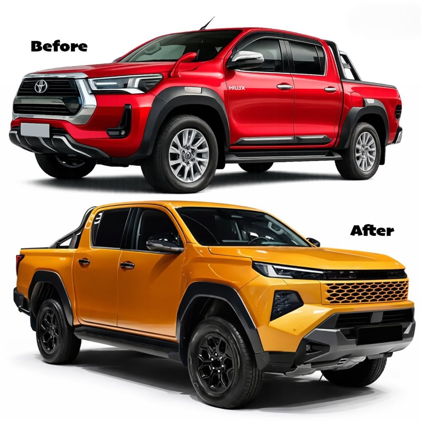 Toyota 2016-2025 Fortuner & Hilux Upgrade to 2026 Travo Front Body Kit