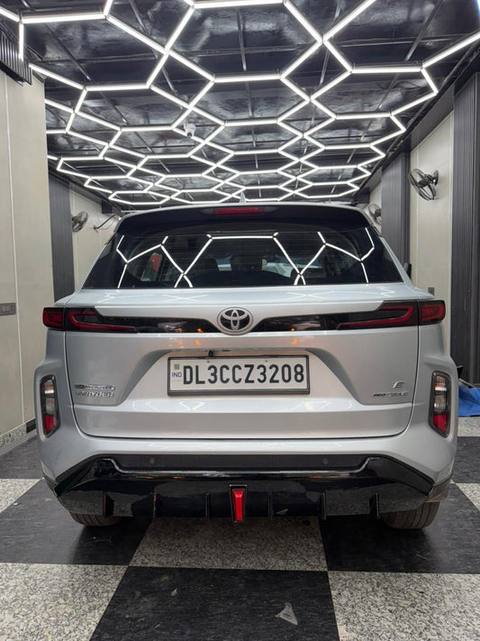 Toyota Hyryder ABS Rear Diffuser with F1 LED Light Gloss Black