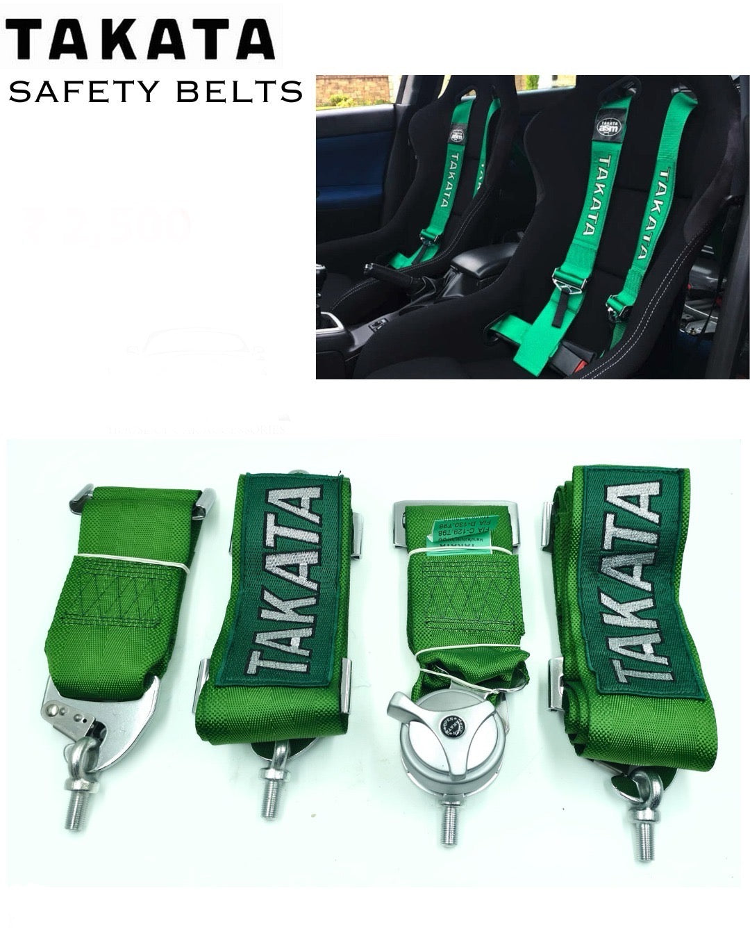 Universal 4 Point Sparco Racing Seat Belt Harness