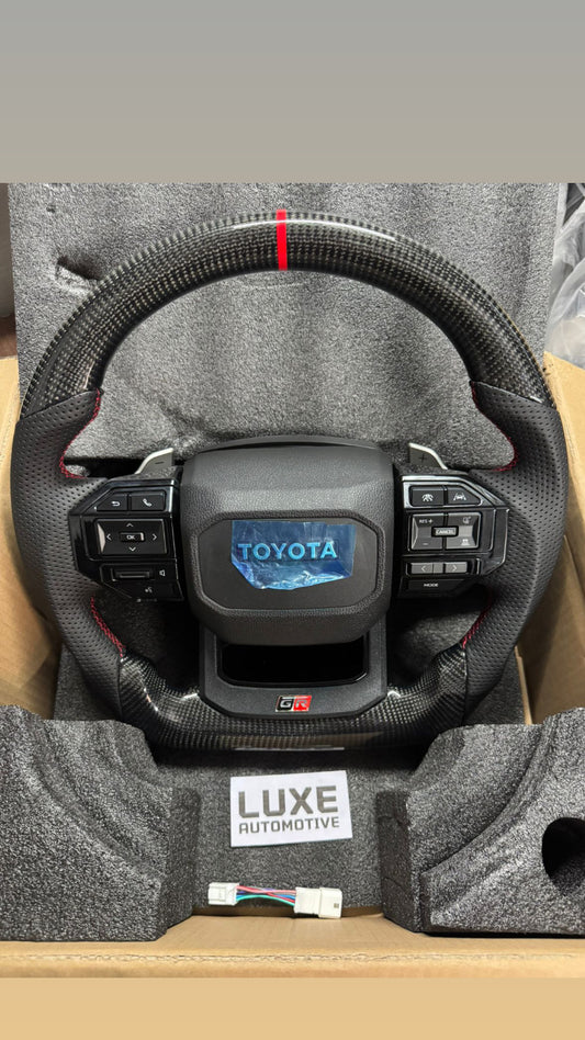 Toyota Land Cruiser Prado LC-250 Steering Wheel | Carbon Fiber Finish