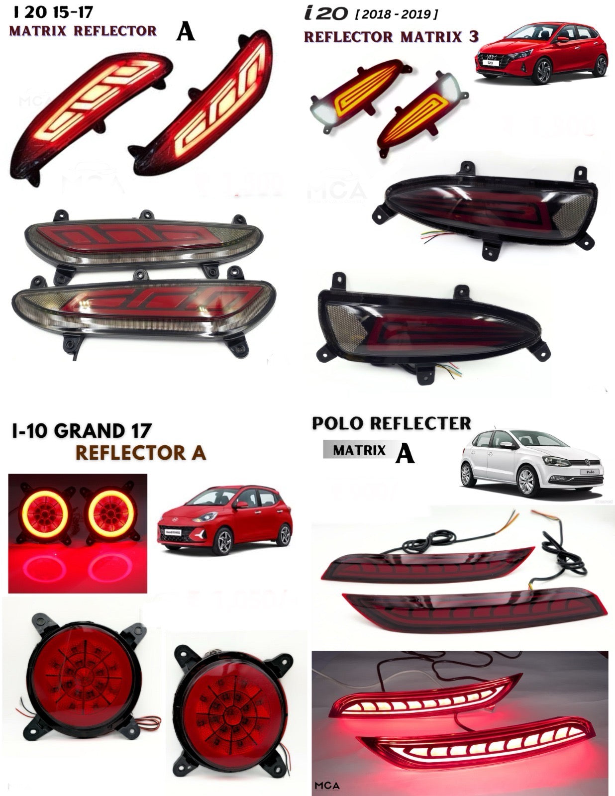 Rear Reflector Available for All Cars Matrix Function