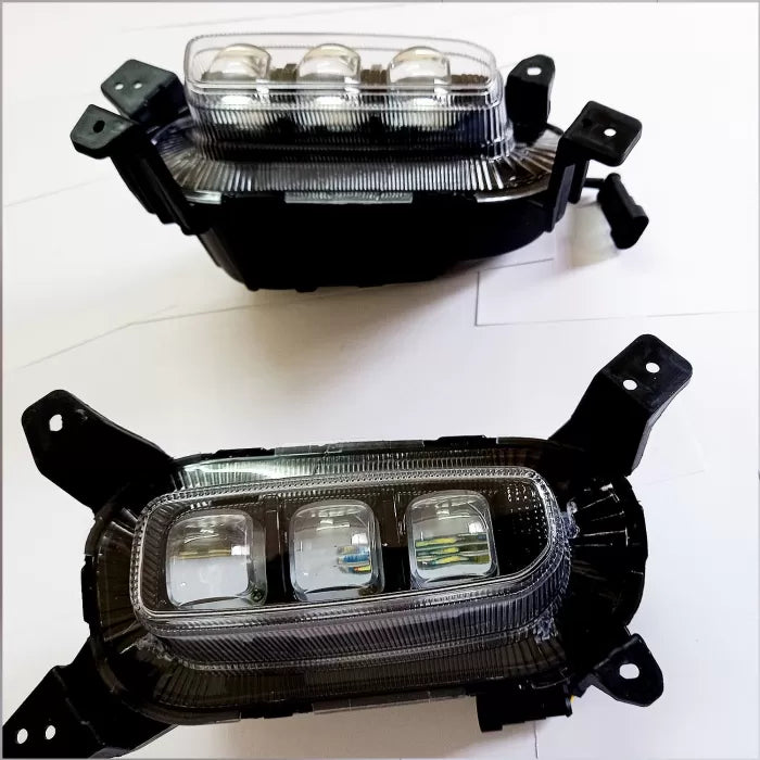 Kia Seltos 2019-23 Ice Cube 3 Lense LED Fog Lamp With Matrix Turn Signal