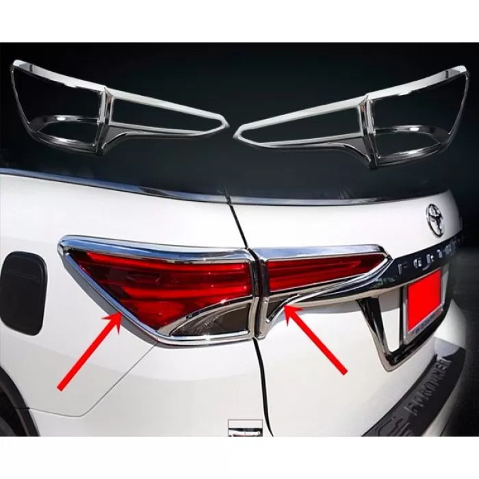 Toyota Fortuner 2016-2020 Headlight and Tail Light Chrome Trim Garnish
