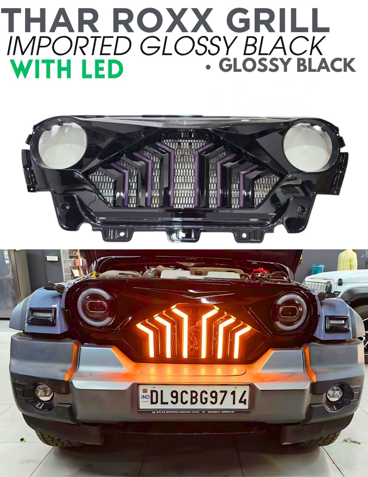 Mahindra Thar Roxx Grill with LED