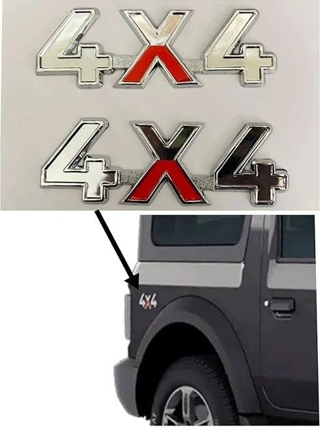 Mahindra Thar DI Full Emblem KIT Mahindra Thar 4X4 CAR Monogram/Logo/Emblem Chrome Emblem