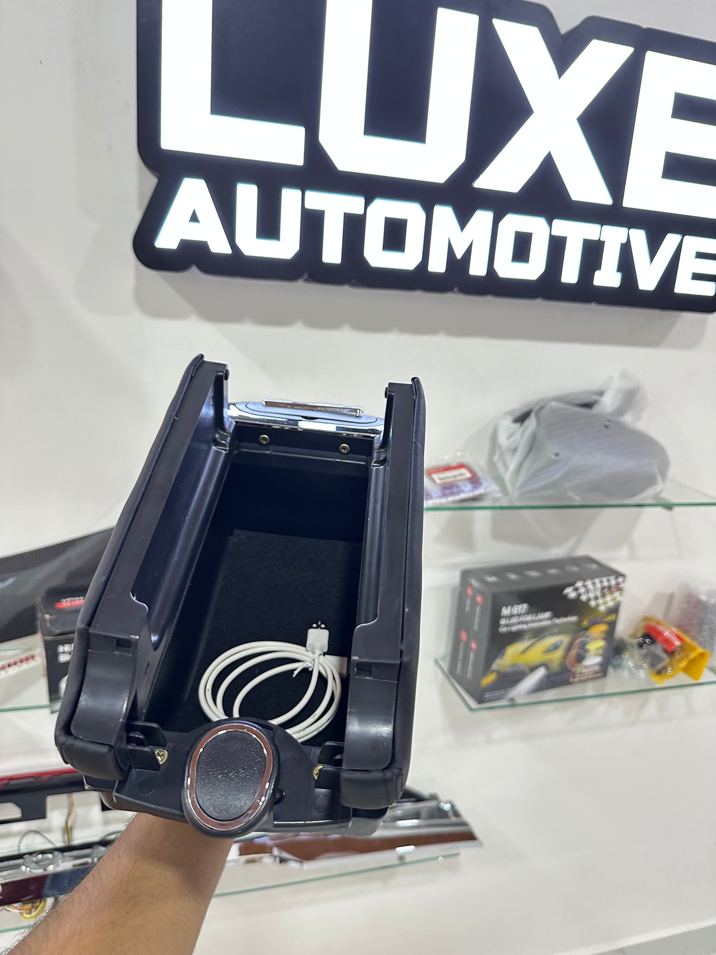 1) BMW Style Universal Center Armrest Console