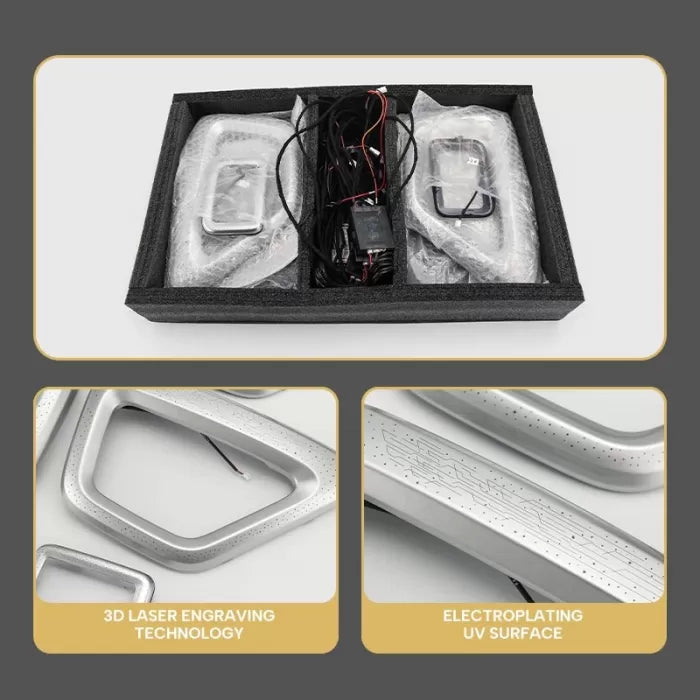 Cardi K4 OEM Ambient Lights with Silver Panel for Mahindra Scorpio N 2022 Onwards - 18 Pieces