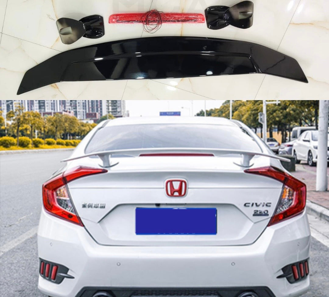 First GENERATION UNIVERSAL REAR SPOILER WITH LAMP FOR SEDAN | SEDAN SPOILER