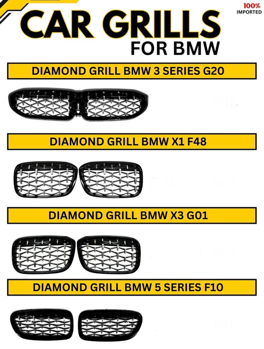 DIAMOND Kidney Grill Compatible With BMW 5 Series G30