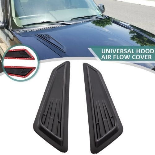 Universal SS Style Hood Vent Scoop Covers (Glossy Black)