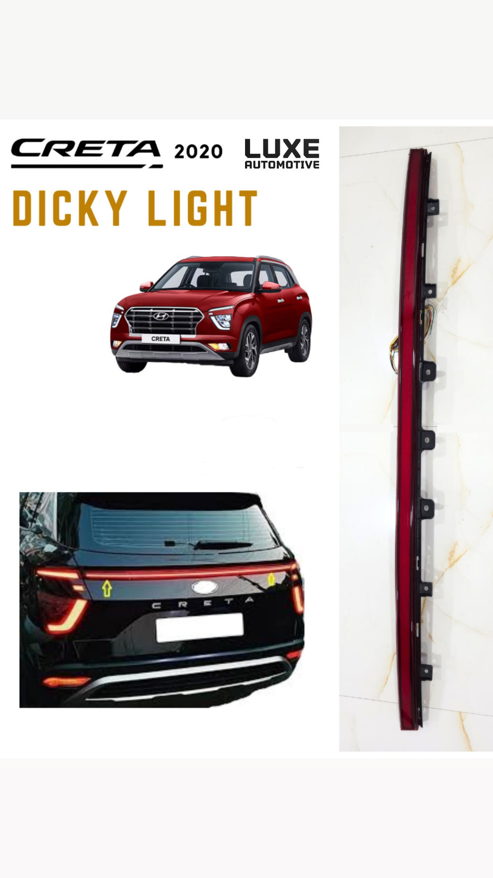 Dicky Boot Light Dicky Light (MATRIX Indication) compatible for Creta ...