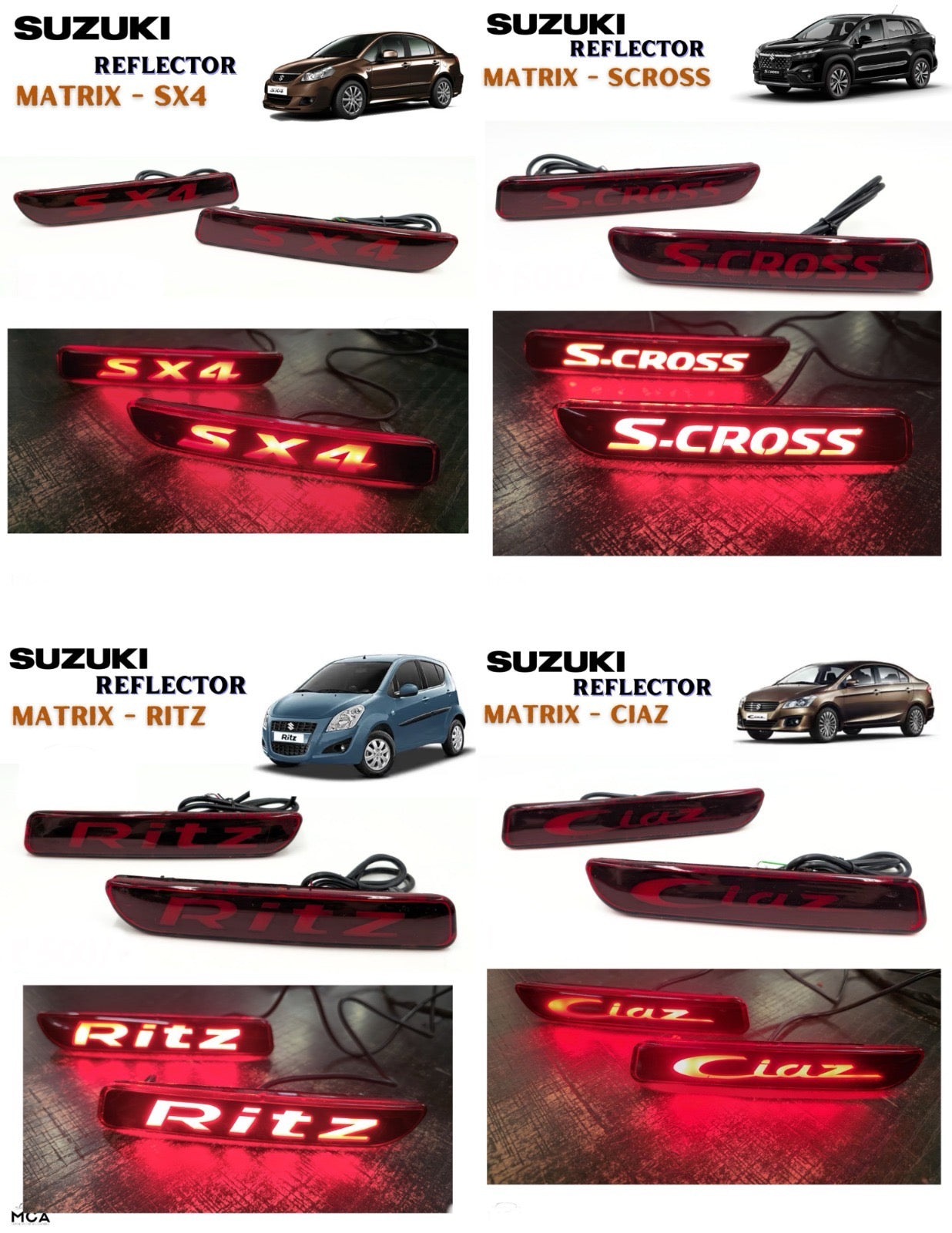 Rear Reflector Available for All Cars Matrix Function