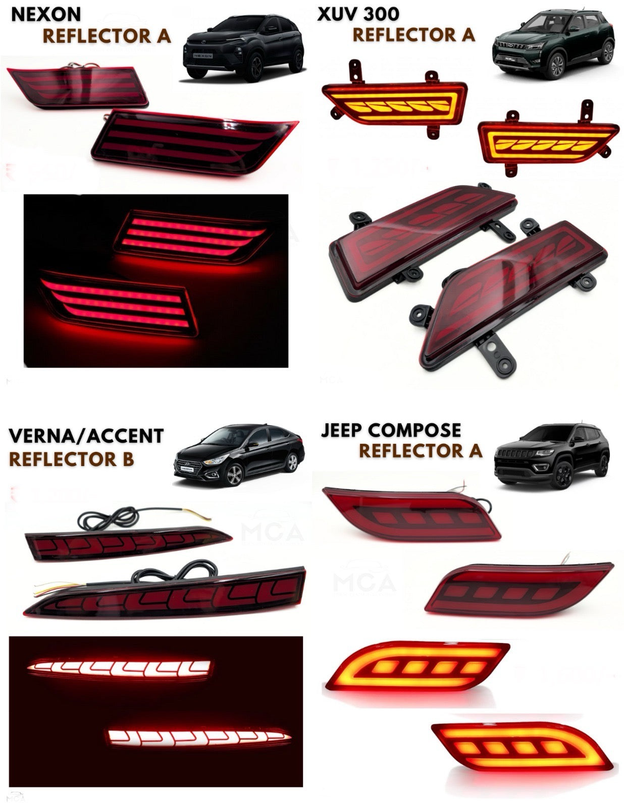 Rear Reflector Available for All Cars Matrix Function