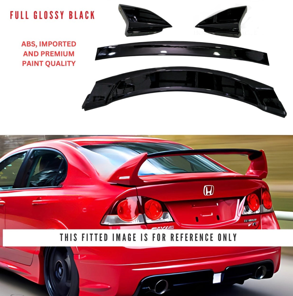 Honda Civic (2006–2011) FD2 Style Mugen Spoiler | ABS – LUXE AUTOMOTIVE